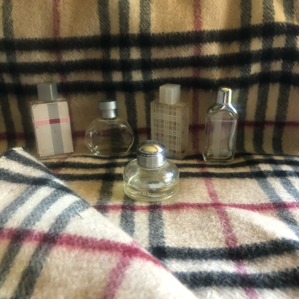 Miniature Burberry perfume bottles
